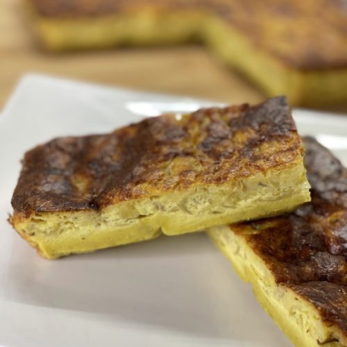 Quiche sans pate au poireau