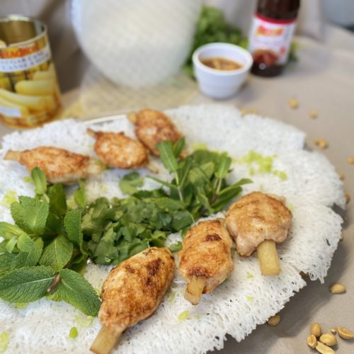 chao tom Brochettes de crevettes vietnamienne