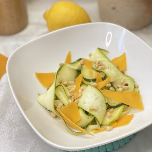 Salade courgettes marinées citron