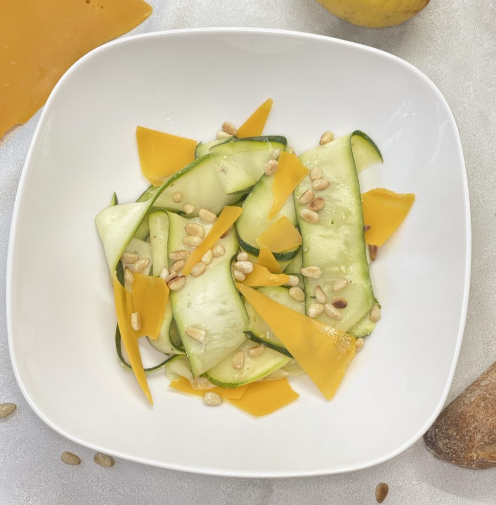 Salade courgettes marinées citron