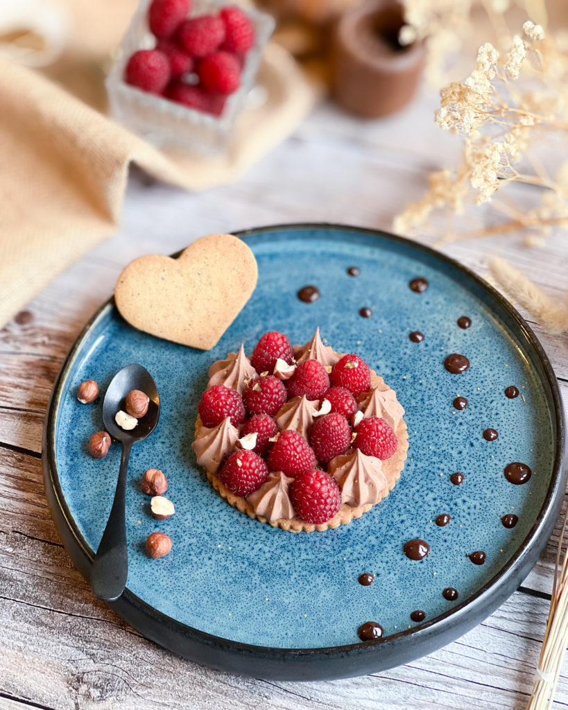 Sablés noisettes chocolat framboise