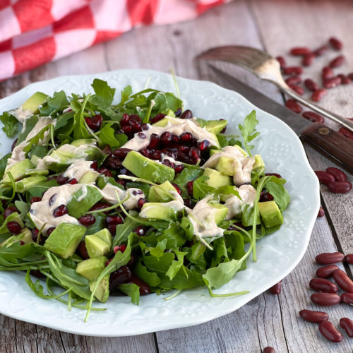 salade haricots rouges sauce noisettes