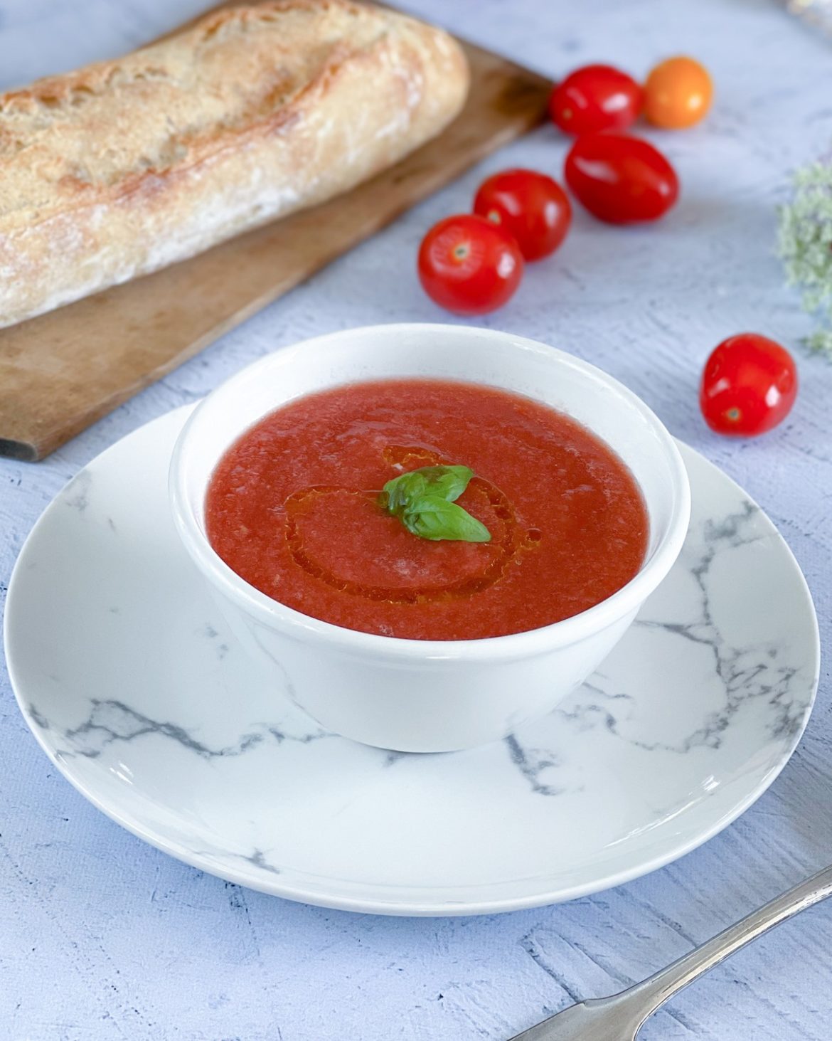 soupe froide tomate façon gaspacho