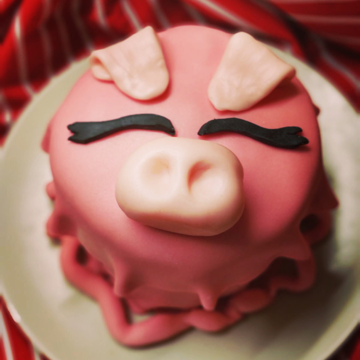 Un gâteau cochon tout rose