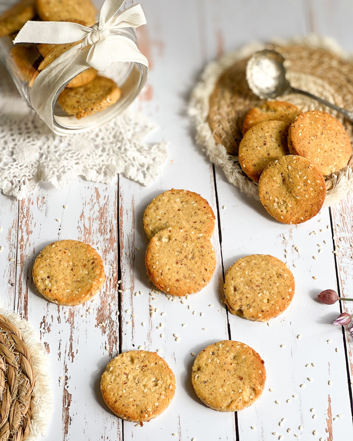 La recette des Sablés sésame miel IG bas sans gluten