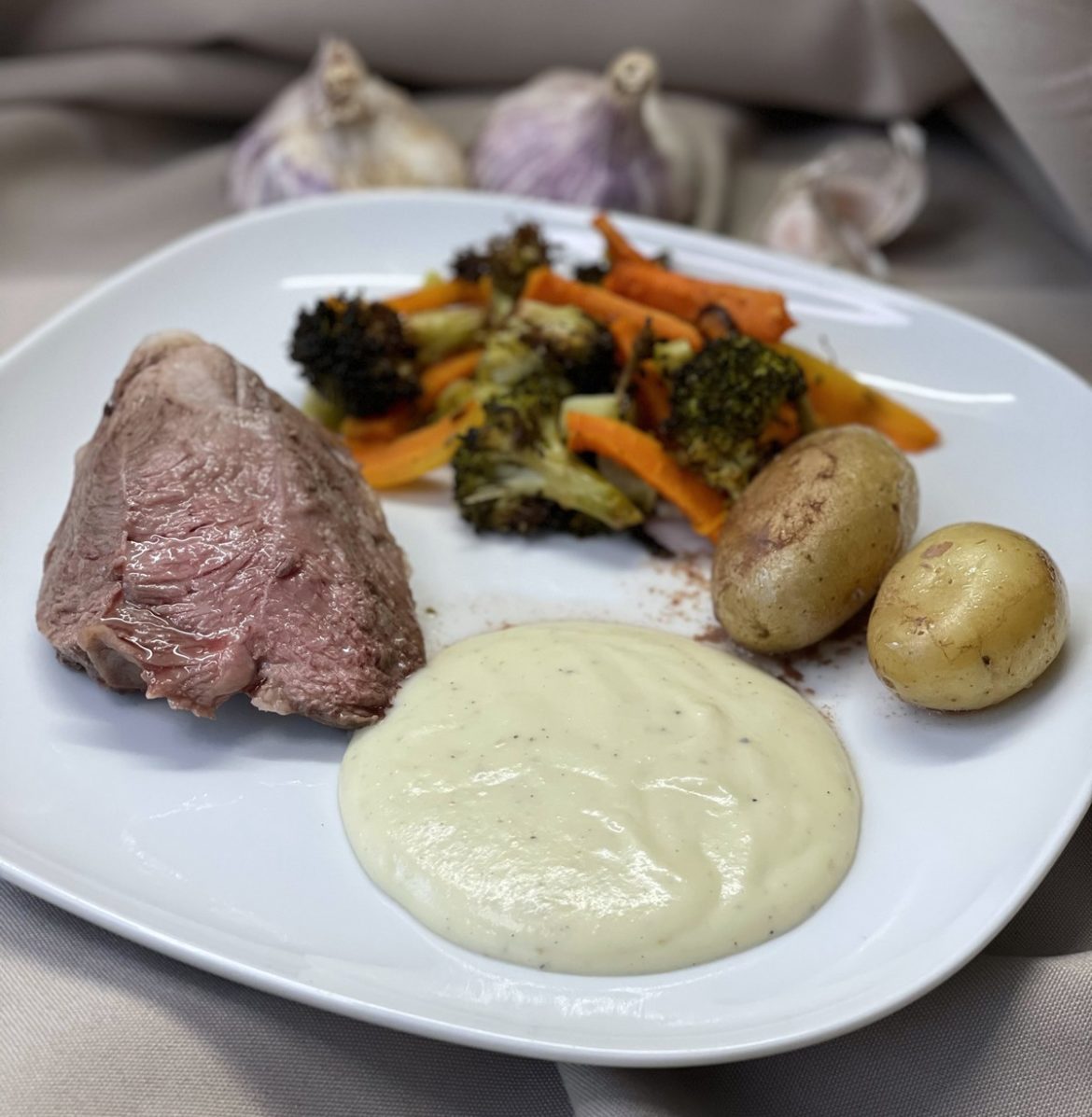 purée creme ail
