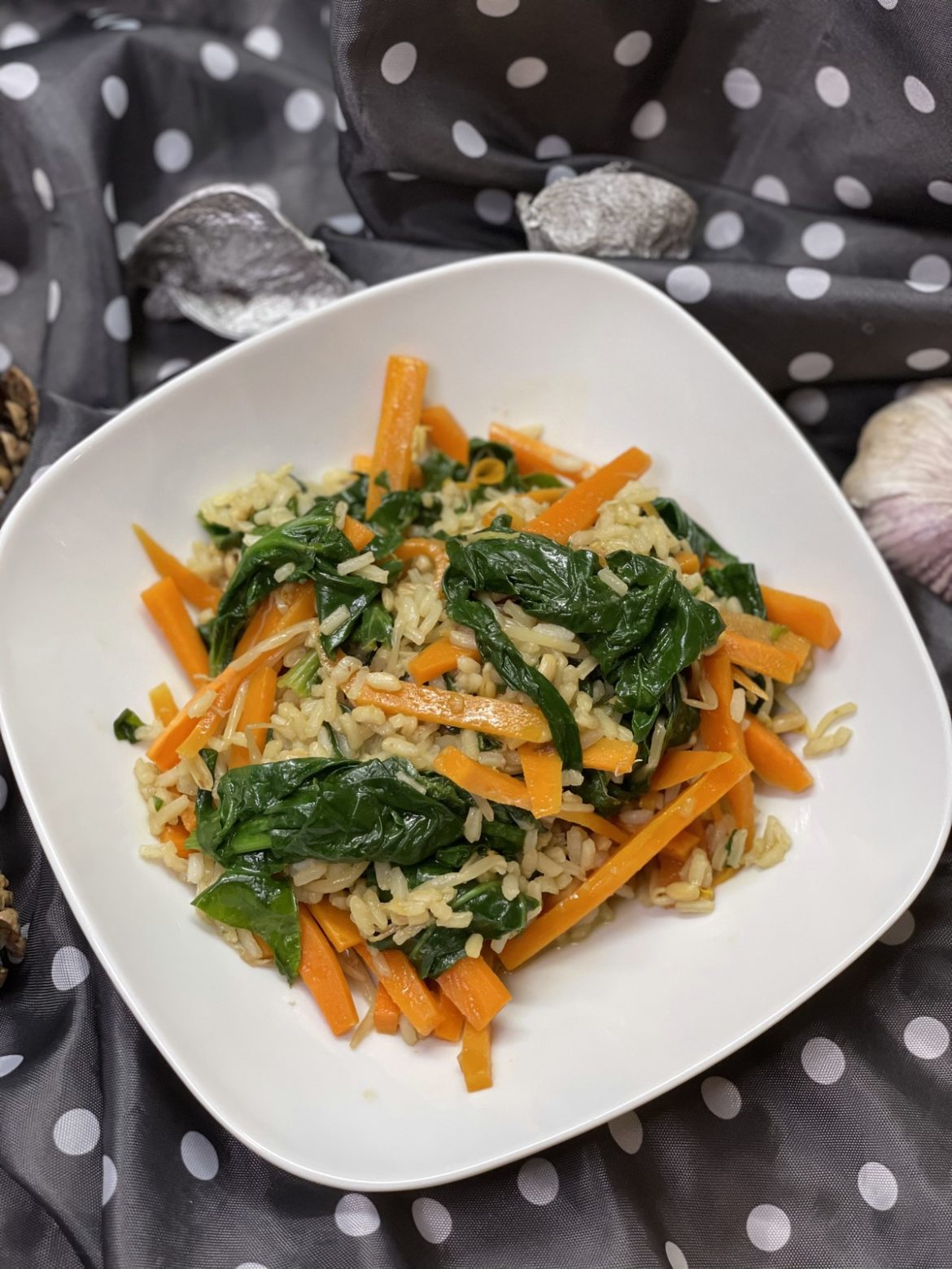 riz sauté carottes épinards