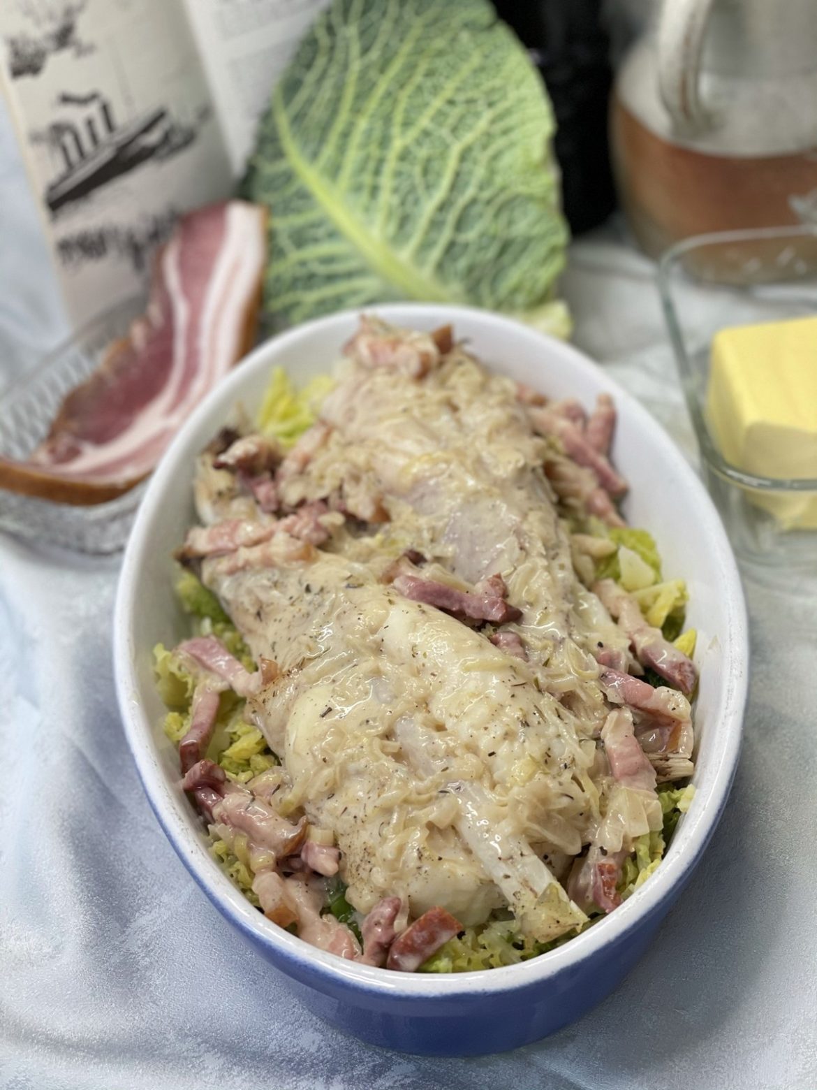 gigot de lotte chou vert
