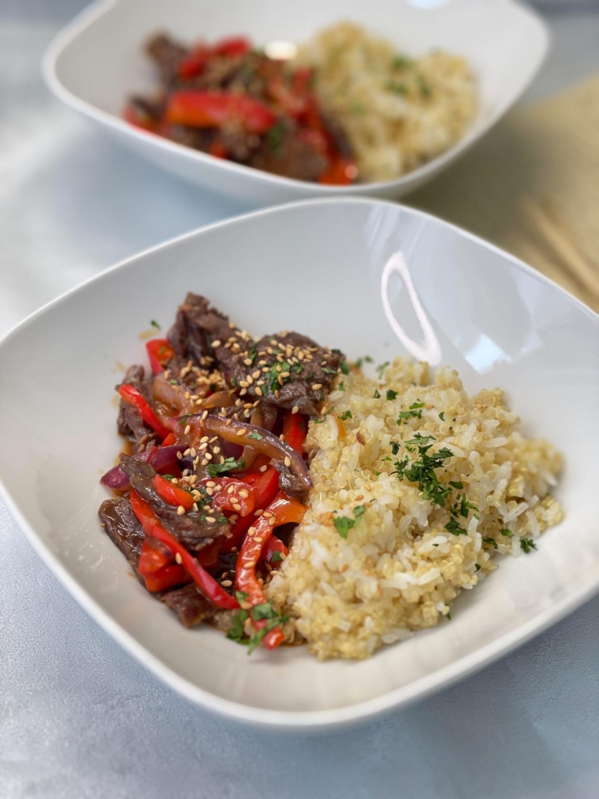 boeuf teriyaki riz quinoa