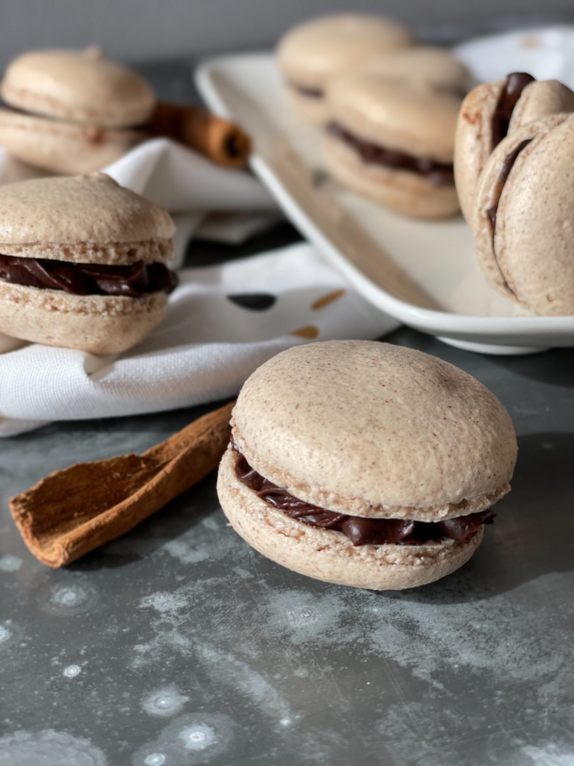 Macarons poire chocolat