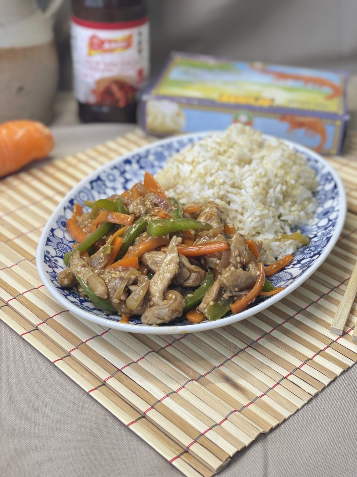 Viande sauté sésame