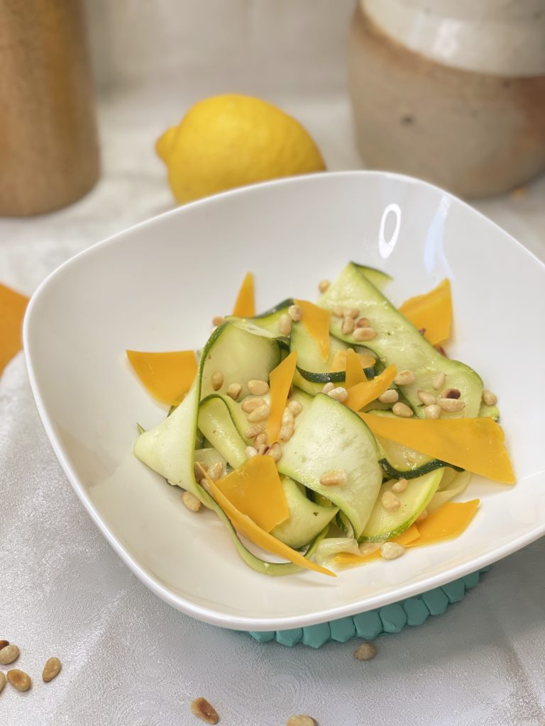 Salade courgettes marinées citron
