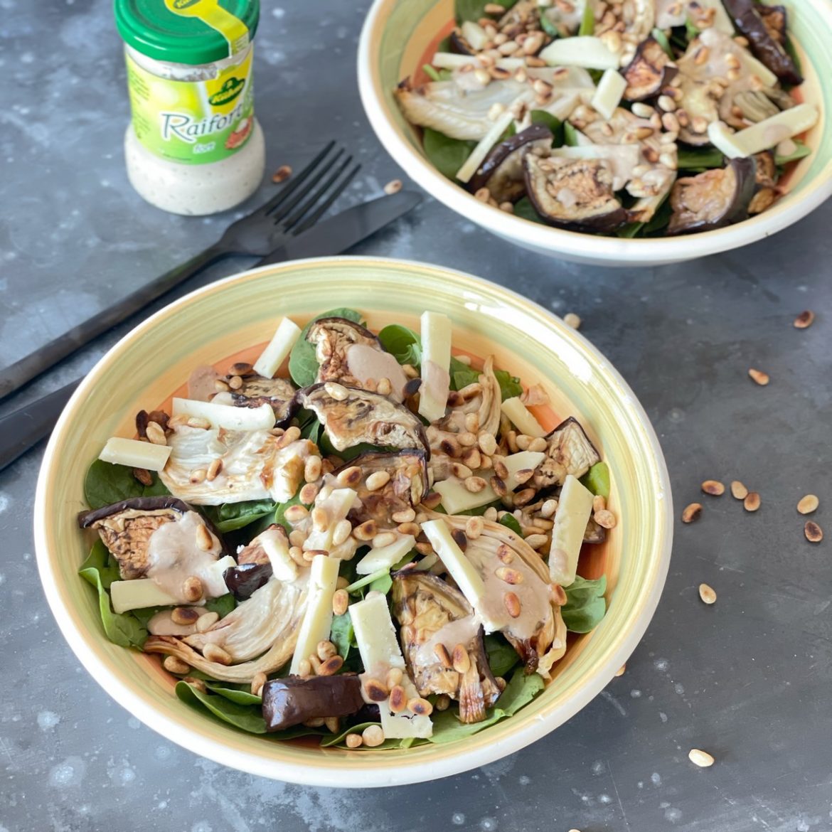 Salade légumes rotis raifort