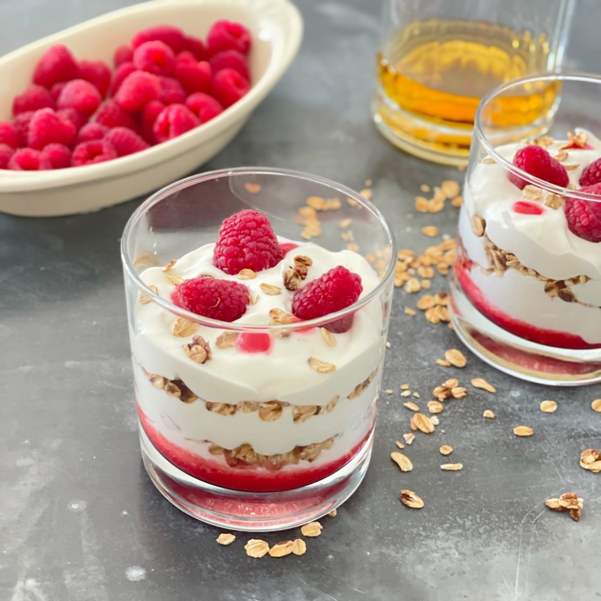 Cranachan traditionnel dessert écossais