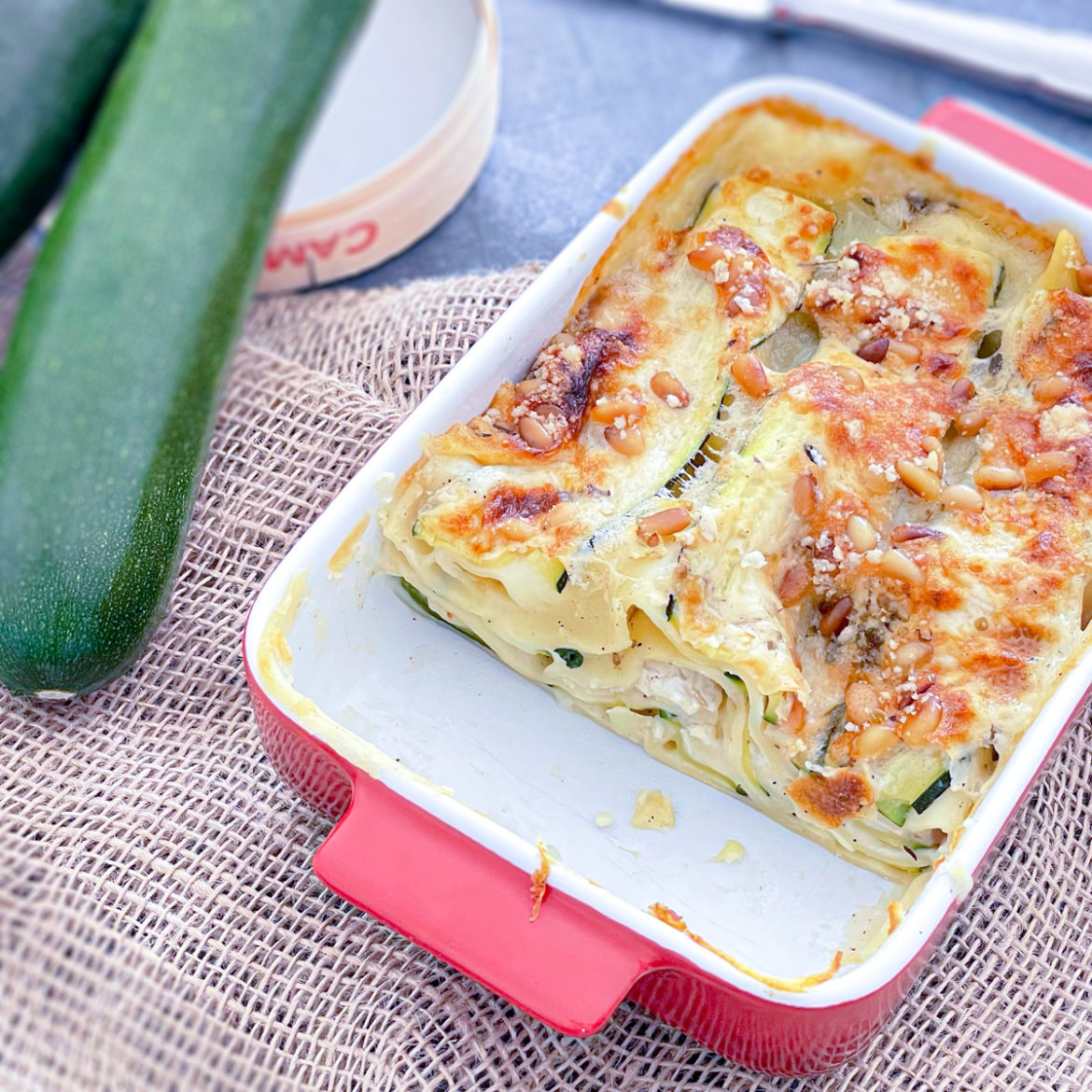 lasagnes végétariennes courgettes camembert