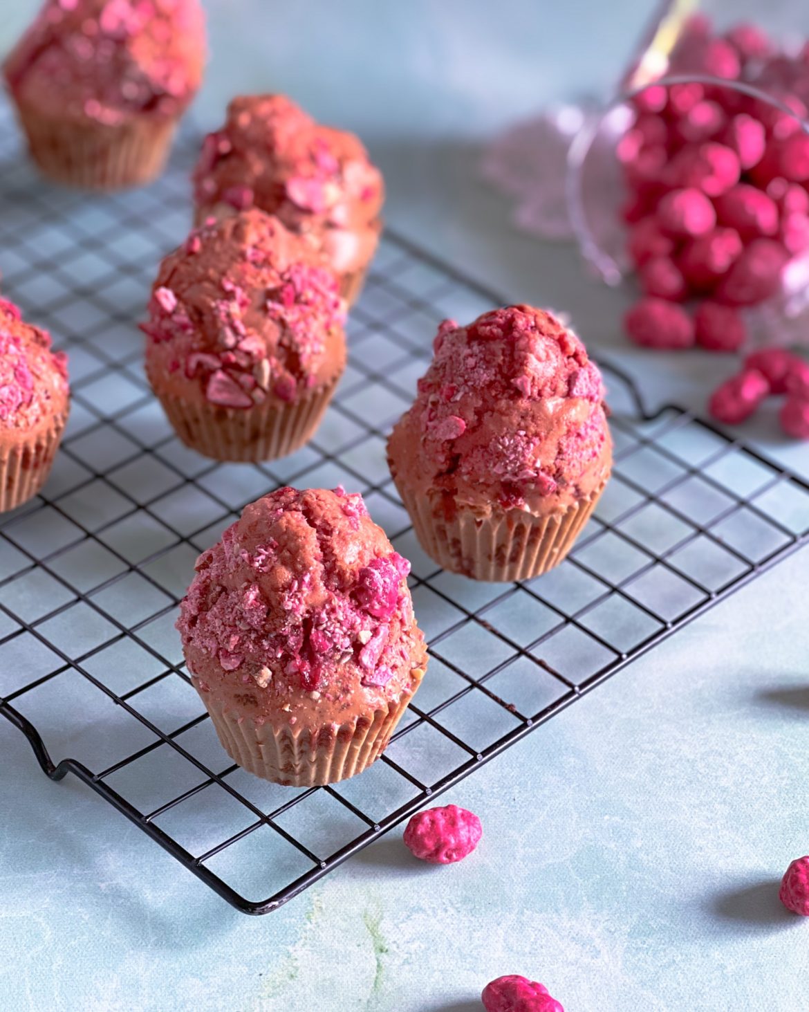 Cake sans beurre pralines roses