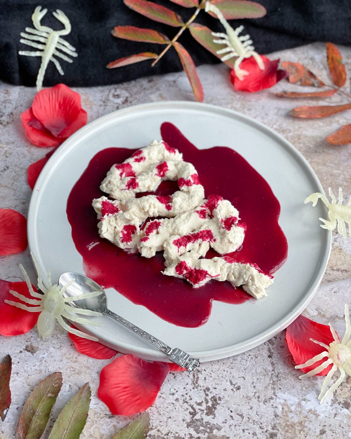 les intestins du chat miauleur panna cotta halloween