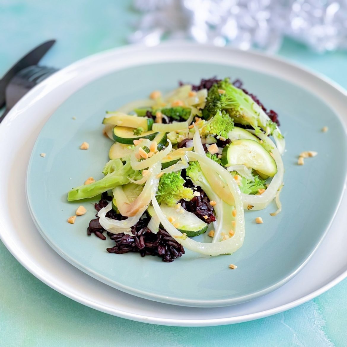 riz noir courgettes fenouil