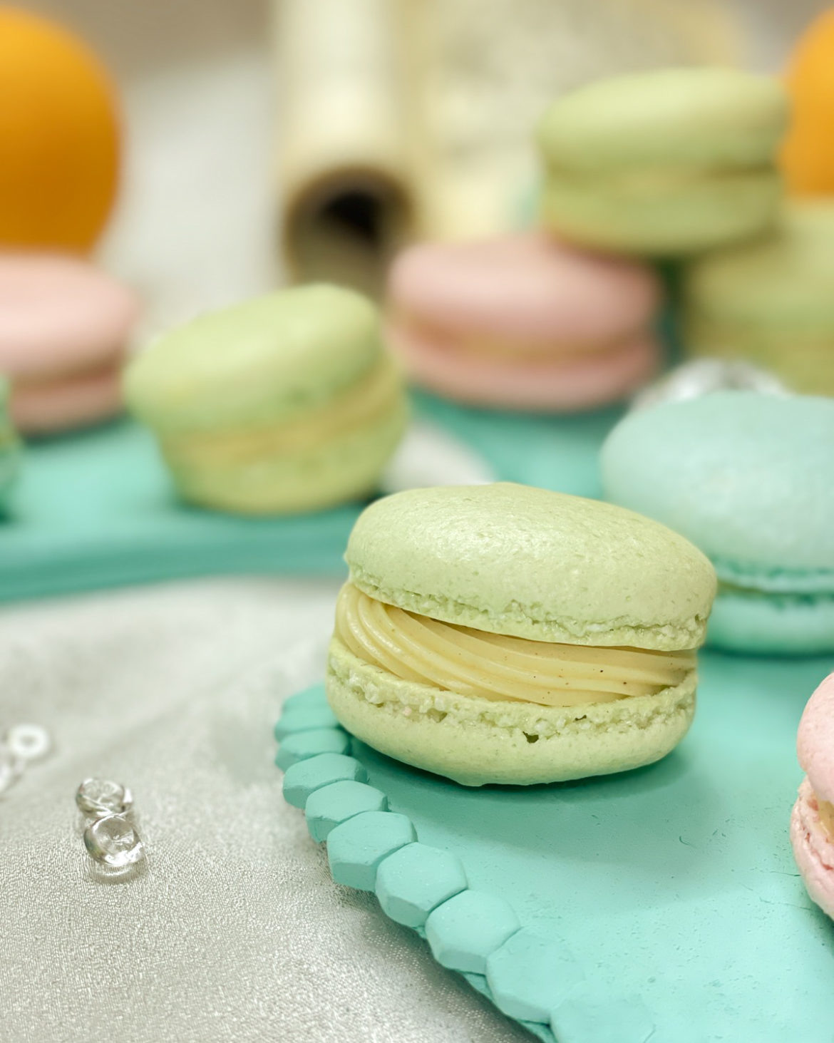 macarons chocolat blanc pamplemousse menthe