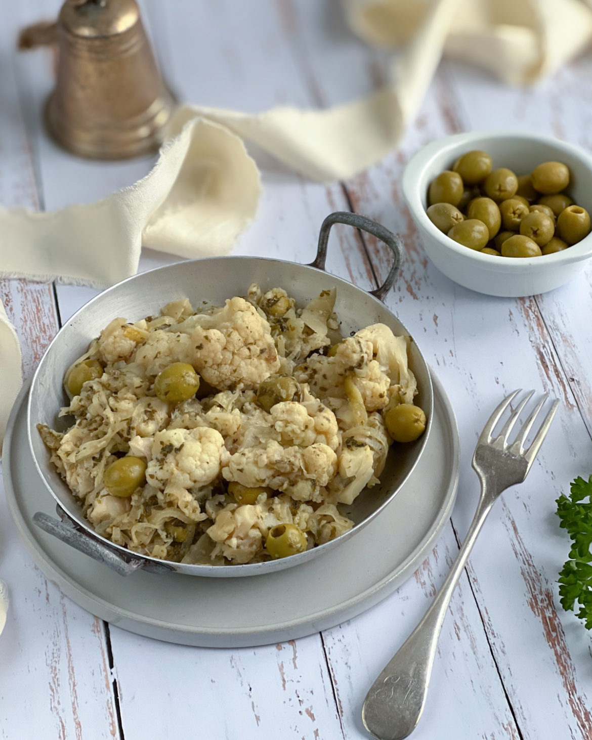 chou fleur aux olives