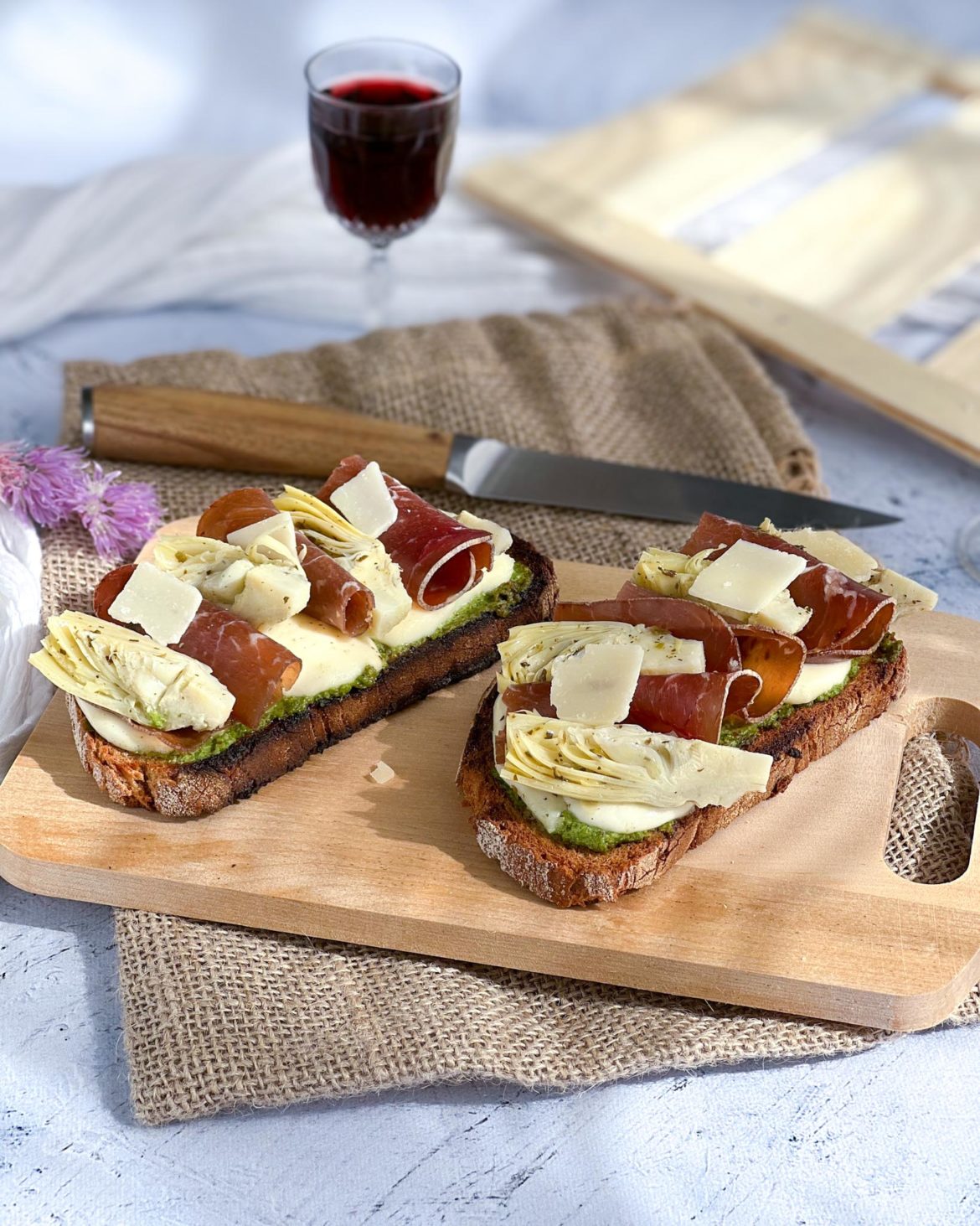 recette facile de crostinis mozzarella et artichaut